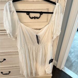 NWT Lulu's White Babydoll Dress